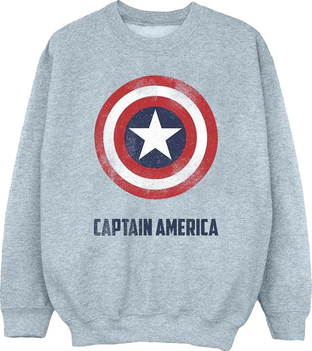 Captain America Shield Text Sweatshirt Mädchen