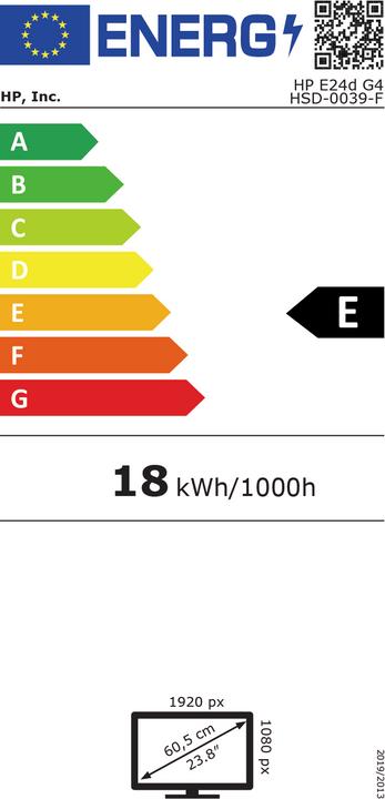 Energy Label HP E24d G4 (1920 x 1080 pixels, 23.80")