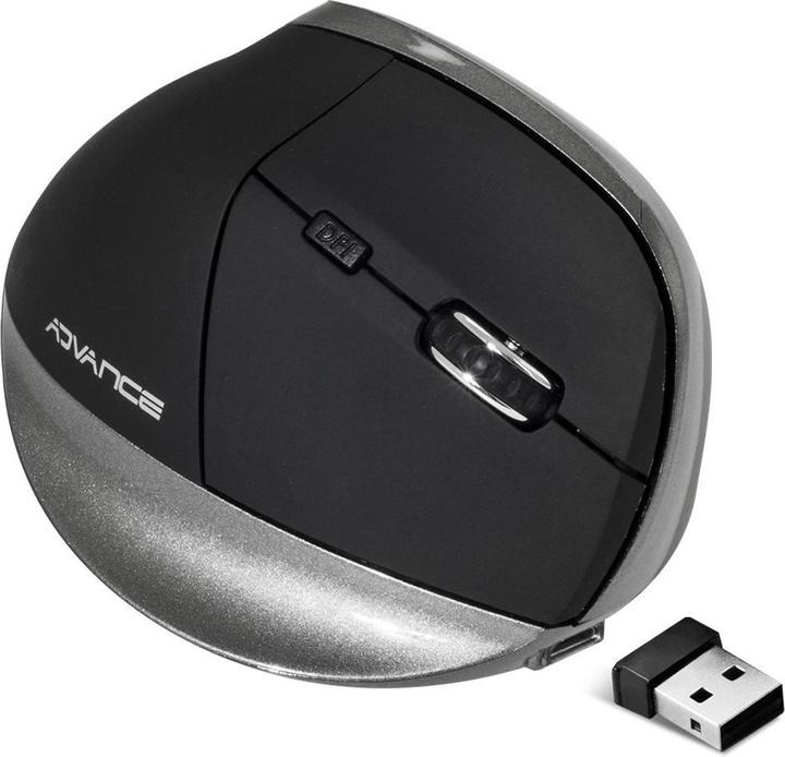 Image du produit Advance Souris Sans Fil Ergonomique Vertical Plus (Noir) (Sans fil)