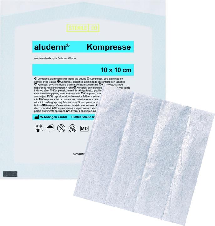 Produktbild Aluderm Kompresse 10 x 10 cm steril, 1 St. Kompressen
