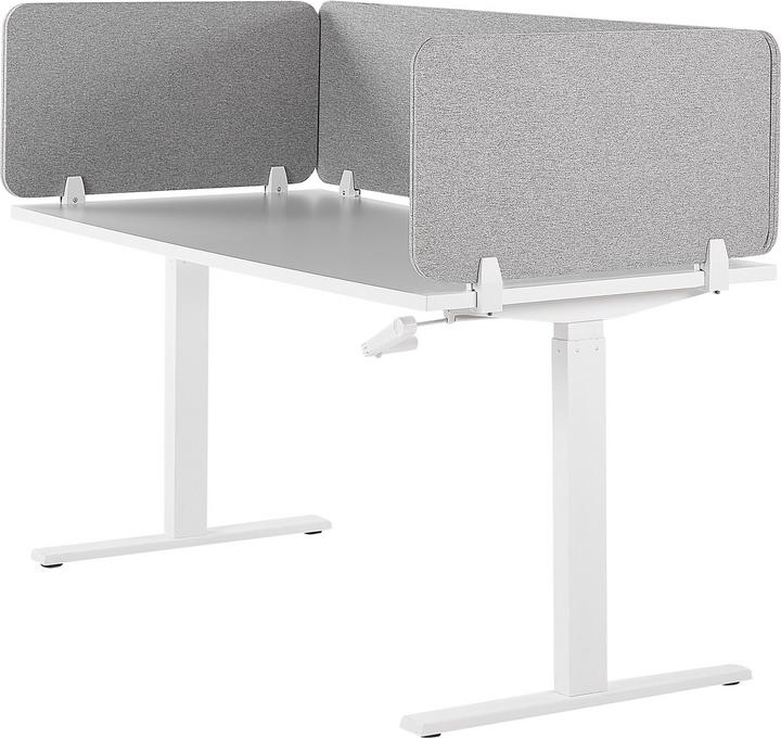Immagine prodotto Beliani Divisorio per scrivania grigio chiaro 80 x 40 cm WALLY (80 x 40 cm)