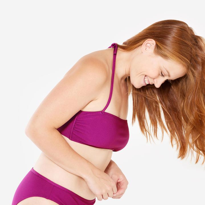 Image du produit Olaian Haut de maillot de bain bandeau texturé Femme - Laura violet
