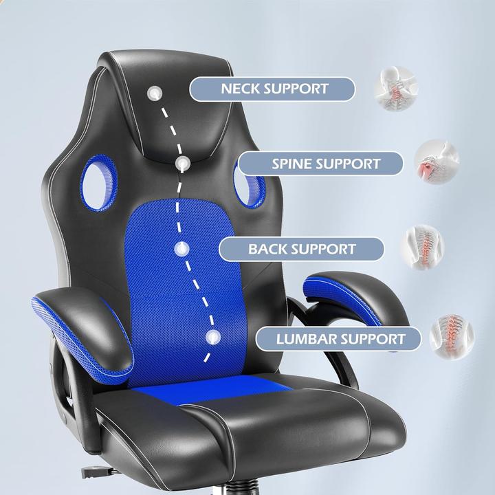 Actual product image Play haha Gaming Chair 1 Blue