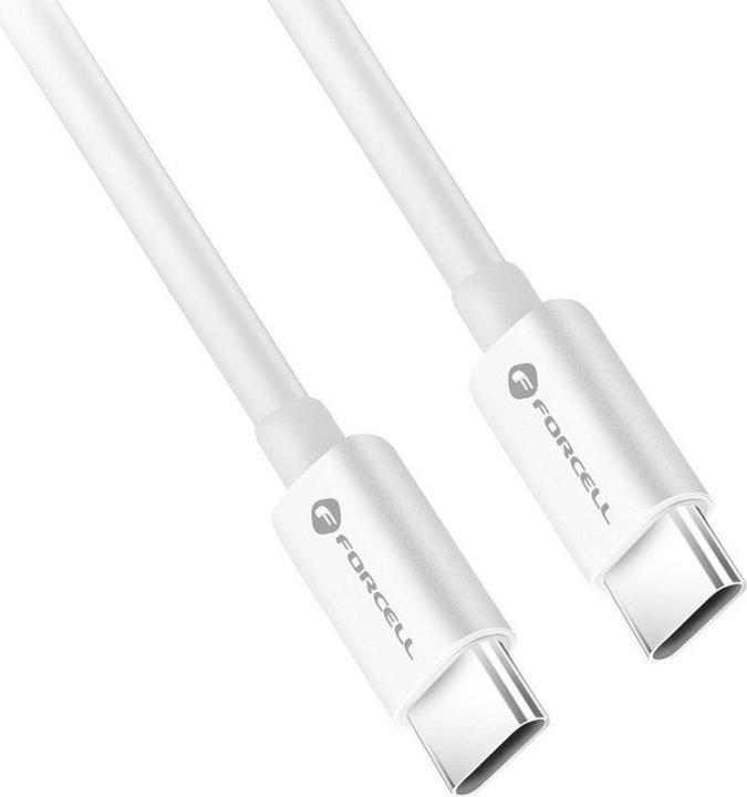 Actual product image Forcell Cable F-ENERGY C338 cable Type C to Type C PD QC4.0 3A 60W 0,25 m white (0.25 m, 60 W)