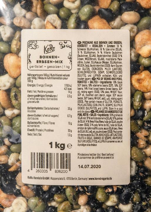 Immagine prodotto KoRo Miscela di piselli e fagioli (1000 g)