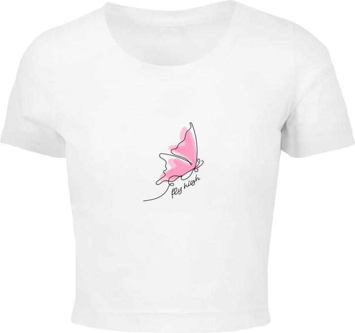 Merchcode Ladies Fly High Cropped Tee - 118453