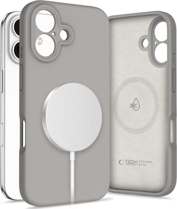 Produktbild Tech-Protect Liquid Silicone MagSafe iPhone 16 Case - Gray (Apple iPhone 16)