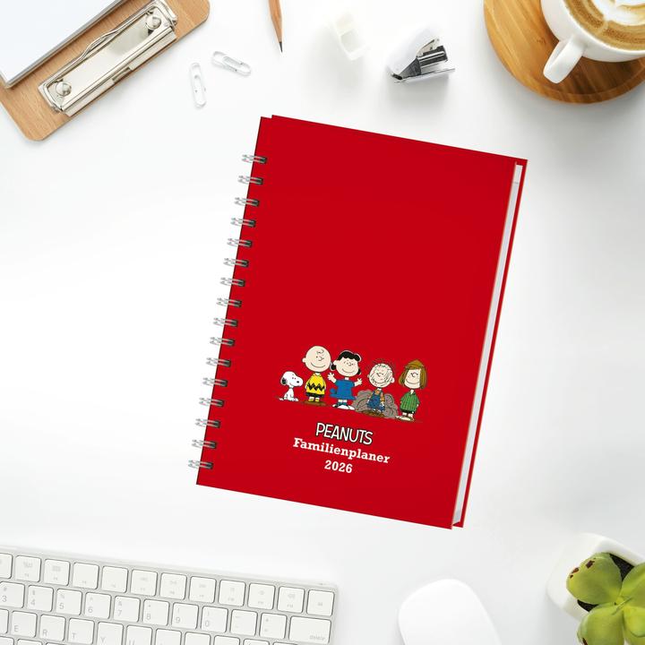 Immagine prodotto Peanuts Familienplaner-Buch A5 2026 (15,2 x 23,2 cm, Tedesco)