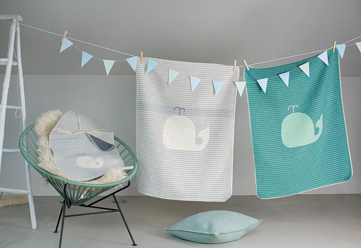 Actual product image David Fussenegger Baby blanket 'Whale (70 x 90 cm)