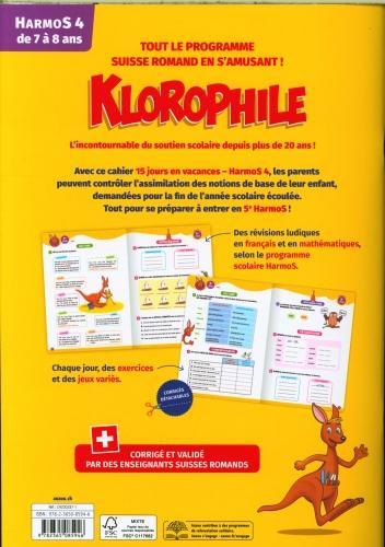 Actual product image Klorophile / 15 jours en vacances Harmos 4 (French, Collectif, 2022)
