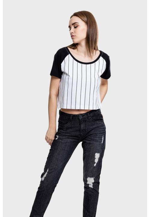 Actual product image Urban Classics Ladies Cropped Baseball Tee (S)