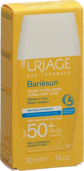 Actual product image Uriage Bariésun Fluide ultra SPF50 22 (Sun cream face, SPF 50, 30 ml, 50 g)