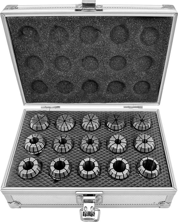 Actual product image Paulimot ER25-Spannzangen-Set 2-16 mm 15-teilig im ALU-Kasten