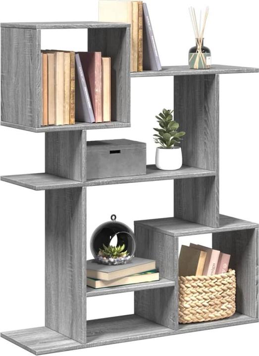Produktbild VidaXL Bücherregal Raumteiler Wandregal Standregal Raumtrenner Regal Grau Sonoma (92 x 29 x 188 cm)