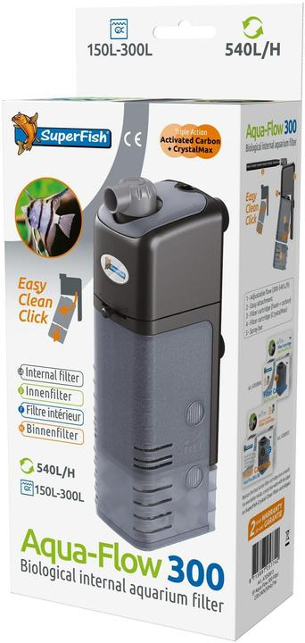 SuperFish Aquaflow 300 Filter, Produkttyp: Innenfilter, Grundfarbe (300 l, Innenfilter, Salzwasser, Süsswasser)