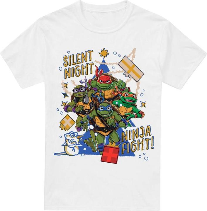 Teenage Mutant NT Silent Night Ninja Fight TShirt weihnachtliches Design (S)