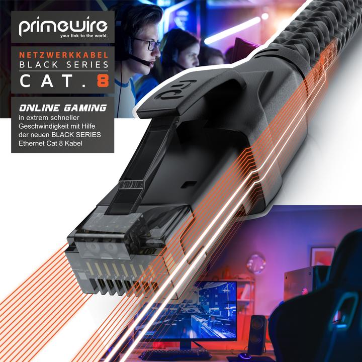 Actual product image Primewire Network cable CAT.8, RJ-45, Ethernet, patch cable CAT 8, Gigabit Ethernet 40 Gbit/s S/FTP LAN cable (S/FTP, CAT8.1, 7.50 m)
