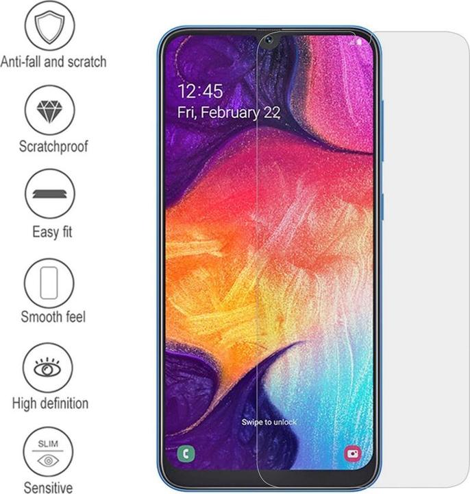 Immagine prodotto Screenguard Samsung Galaxy A50 Pellicola protettiva in vetro Custodia dal design amichevole (1 Pezzo/i, Samsung Galaxy A50)