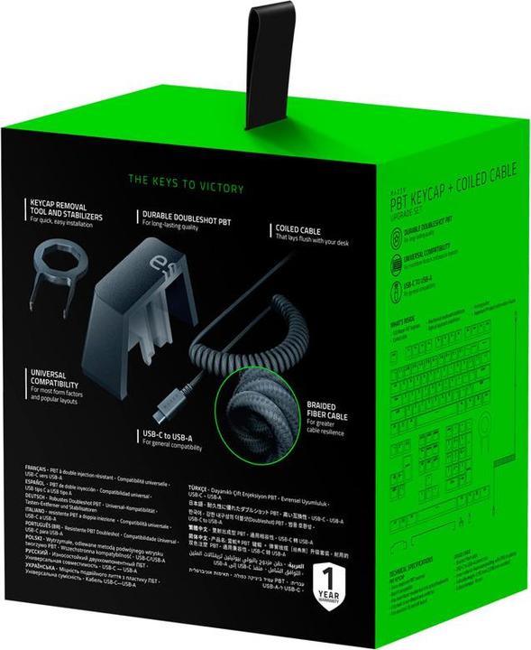 Produktbild Razer PBT Keycap + Coiled Cable Upgrade Set