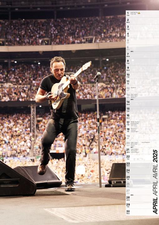 Actual product image Bruce Springsteen Calendar 2025 (30 x 42 cm, Hardcover, German)