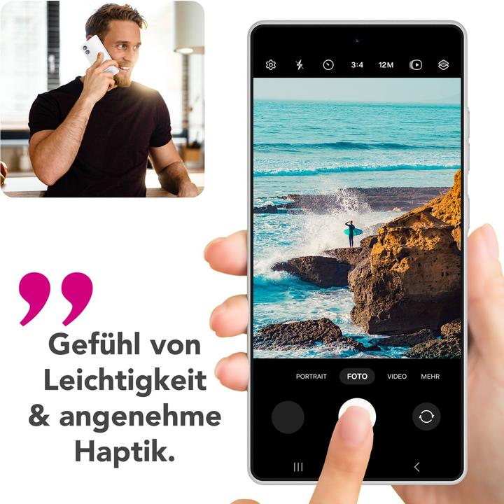 Immagine prodotto Nalia Phantom - 0,3mm Extrem Dünn, Federleicht, Mattiert, Minimalistisch - Ultra-Slim Handycase (Samsung Galaxy S25 Edge)