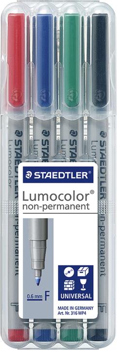 Actual product image Staedtler Lumocolor 316 (Multicoloured, 0.60 mm, 4 x)