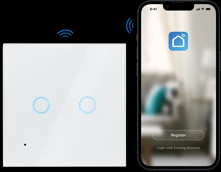 Actual product image LogiLink Smart Home Wi-Fi EU Light 2-Fold
