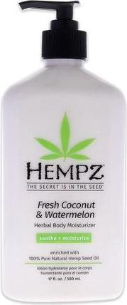 Image du produit Hempz Hydratant corporel à base de plantes, de noix de coco et de pastèque, avec extraits de camomille et (Lotion pour le corps, 500 ml)