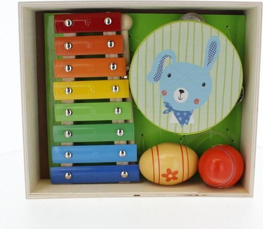 Produktbild Besttoy Kinder Musikset - Xylophon, Schellenring, Rasseleier