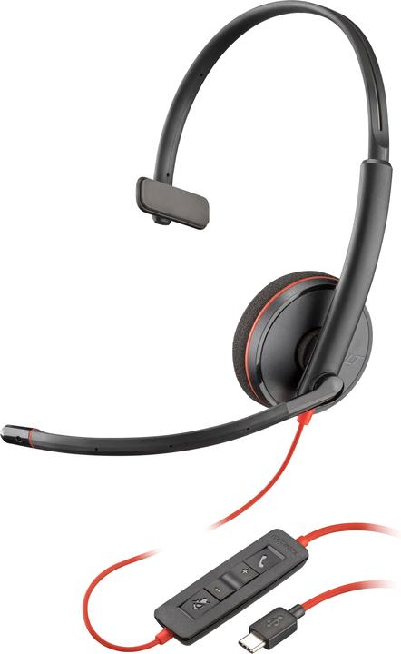 Poly HP Blackwire 3210 USB-C Headset, Con cavo e senza cavo, Ufficio, 20 - 20000 Hz, 102 g, Auricola (Filaire, USB-C)