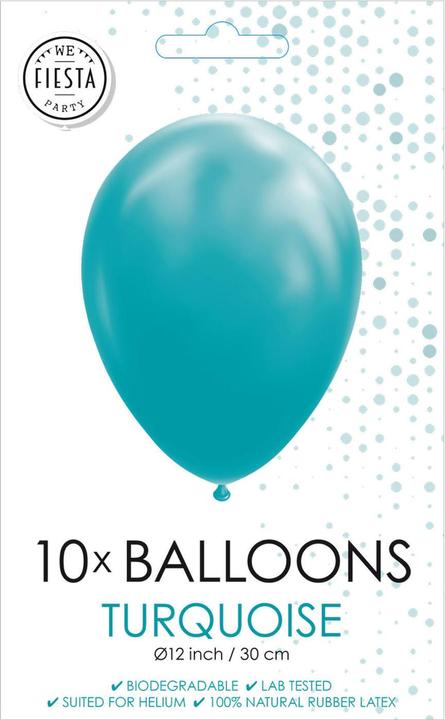 Produktbild Globos Europe Luftballons Türkis, 30cm, 10Stk. (10 x)