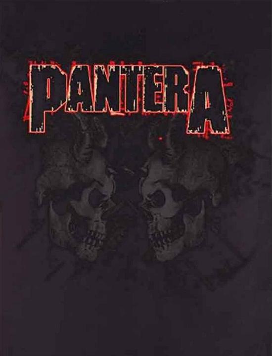 Image du produit Pantera T-Shirt coton unisexe adulte avec têtes de mort en filigrane (S)
