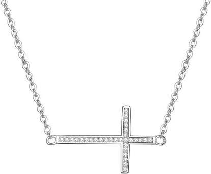 Beneto Silver necklace with a cross AGS196 / 47 (L)