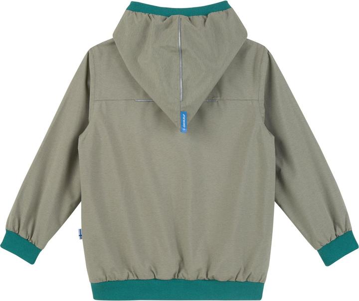 Produktbild finkid wendbare Regenjacke Muutuva vetiver/deep jungle (140, 146)