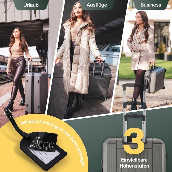 Produktbild PCG The Hard Case Hartschalenkoffer mit TSA Schloss und 4 Rollen (58 l, M (50 - 90l))