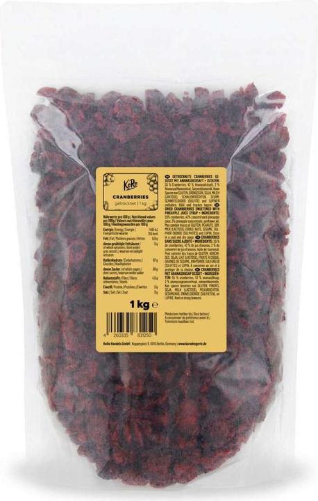 Actual product image KoRo Cranberries with no added sugar (1000g) (1000 g)