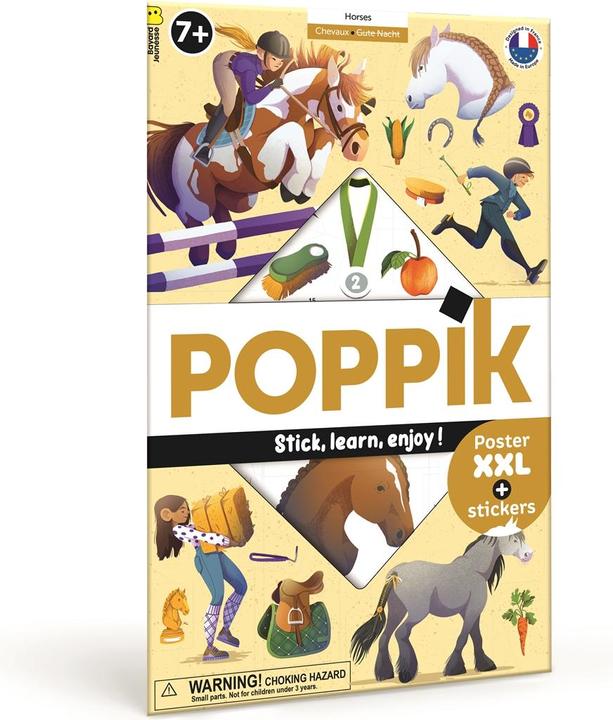 Productafbeelding Poppik Sticker leerposter paarden