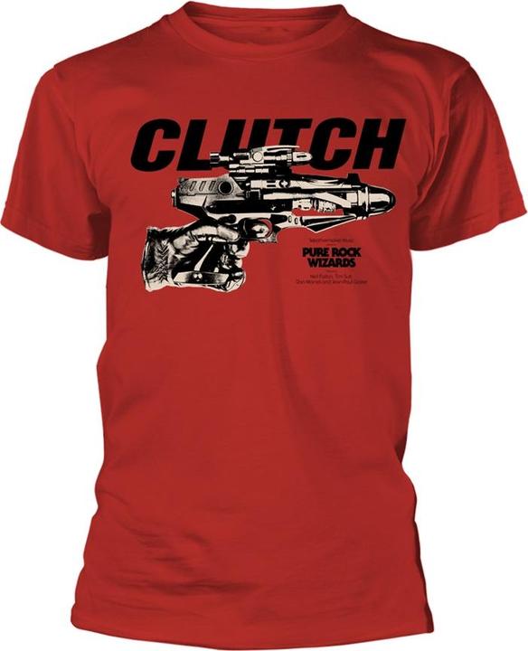 Actual product image Universal Textiles CLUTCH T Shirt Pure Rock Wizards Band Logo Official Mens Red S (S)