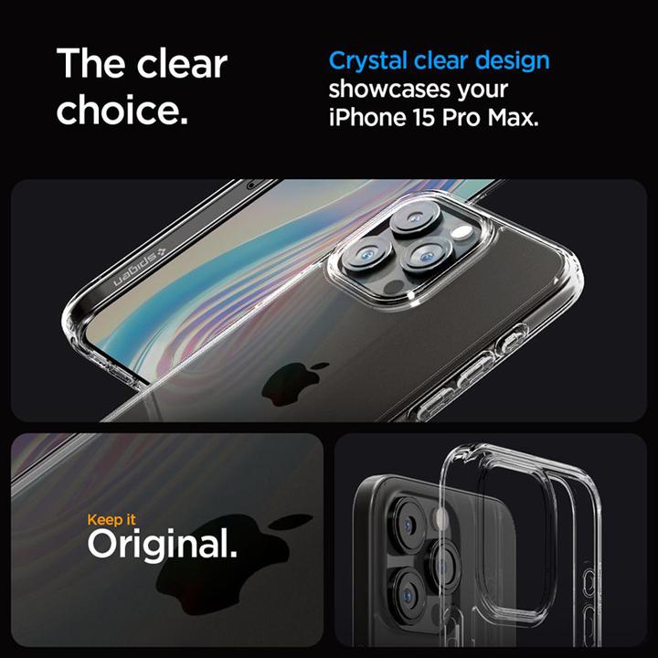 Image du produit Spigen Ultra Hybrid iPhone 15 Pro Max 6,7" cristal transparent (Apple iPhone 15 Pro Max)