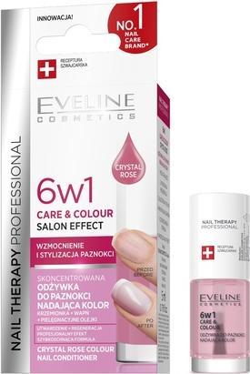 Eveline Nail Therapy 6w1 Care & Colour skoncentrowana odżywka do paznokci Crystal Rose 5ml (5 ml)