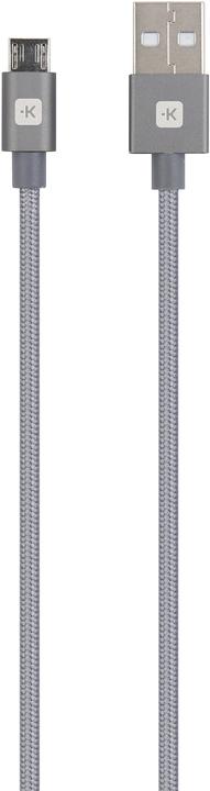 Actual product image Skross USB Cable Micro Cable, Braiding, 1.20m space gray (1.20 m, USB 2.0)
