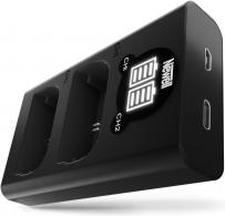 Actual product image Newell DL-USB-C dual-channel charger and LP-E6N battery set for Canon (Camera battery charger)