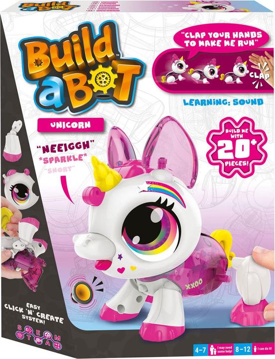 Actual product image Goliath Toys Build a bot unicorn - an interactive robot