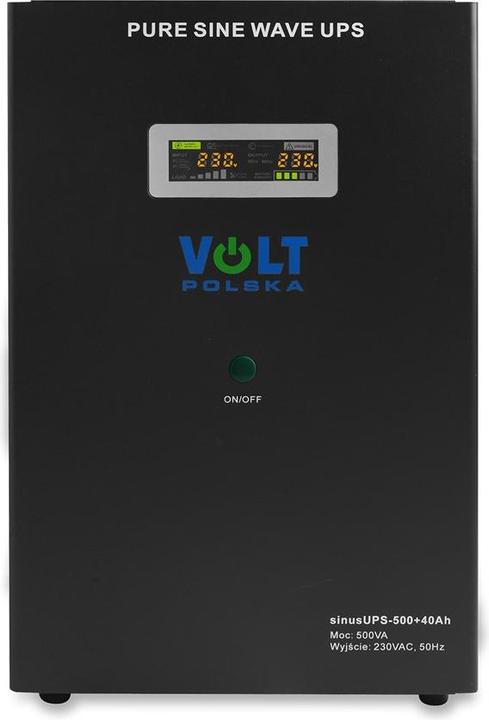 Immagine prodotto Volt Polska SINUS UPS 500 + BATTERIA 40AH (300/500W) ALIMENTAZIONE DI EMERGENZA (300 W)