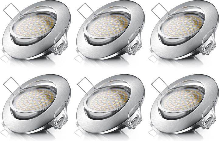 Actual product image Brandson LED ceiling spotlight, dimmable & swivelling recessed spotlight, recessed light, recessed (320 lm)
