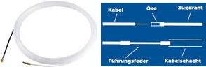 Produktbild Shiverpeaks Kabeleinziehhilfe, Zugdraht: 3 mm, Länge: 30,0 m zum Einziehen eines Kabels in ein Leerrohr, Nylo... (30 m)