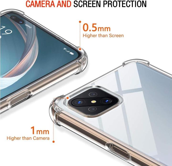 Immagine prodotto Screenguard Oppo Reno4 Z 5G Custodia Crystal Soft Airbag Bumper (Oppo Reno 4 Z 5G)