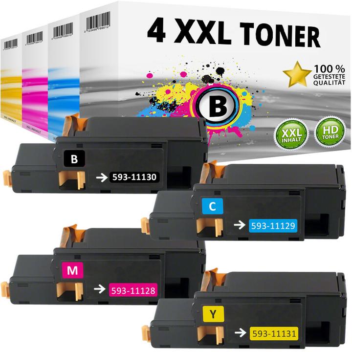 Immagine prodotto Druckfuxx 4x XXL TONER für DELL V53F6 7C6F7 V3W4C C1660W DWGCP PATRONE KARTUSCHE