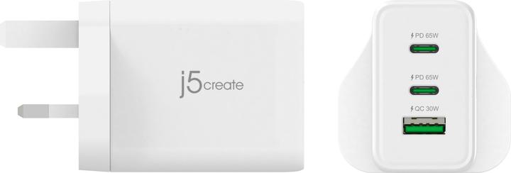 Produktbild j5Create 65W GAN USB-C 3-PORT CHARGER UK (65 W)