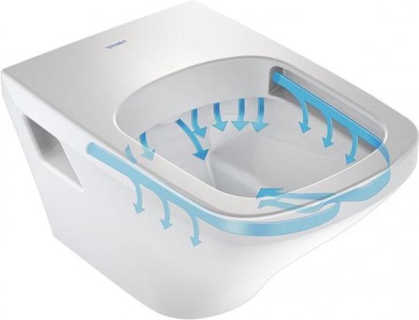 Duravit Wand-WC DURASTYLE RIMLESS tief, 370x540mm weiss